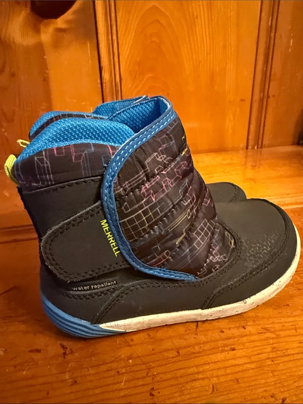 Merrell Navy and Blue Kids Waterproof Snow Boots 10T